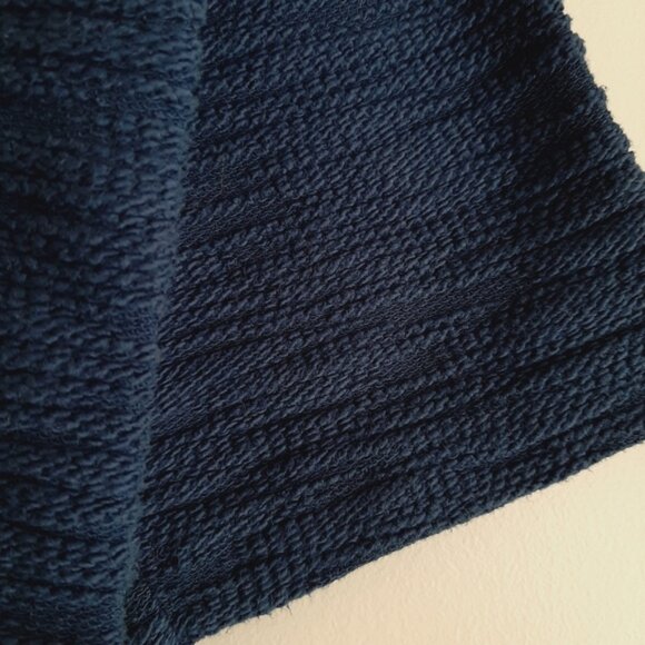 LOLE Mabley Boxy Sweatshirt Split Back Crewneck Textured Top Navy Blue Sz M - Picture 8 of 13